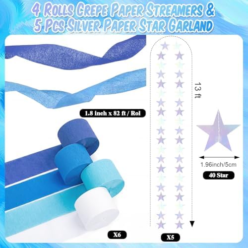 TaoBary Blue Party Decorations 400 Sheet Paper Chain, Ocean, Same Size - Image 4