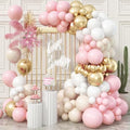 Pink Beige Gold Balloon Garland Arch Kit, 109 Pieces Blush Pastel Pink Peach Pink Gold Beige White Sand Latex Balloon Garland Kit for Girls Women Birthday Baby Bridal Shower Wedding Party Decorations by Togvu