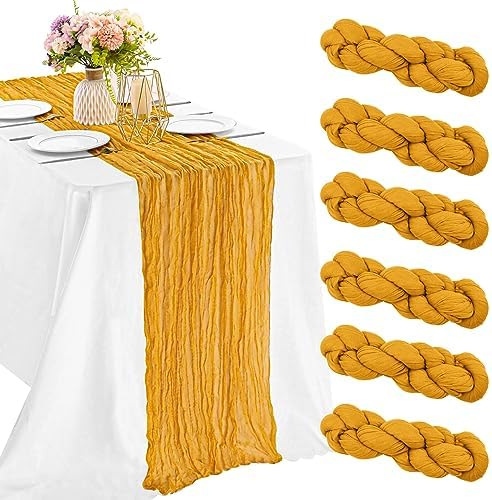 10FT Cheesecloth Table Runner Boho Party Home Decorations by JALANCY