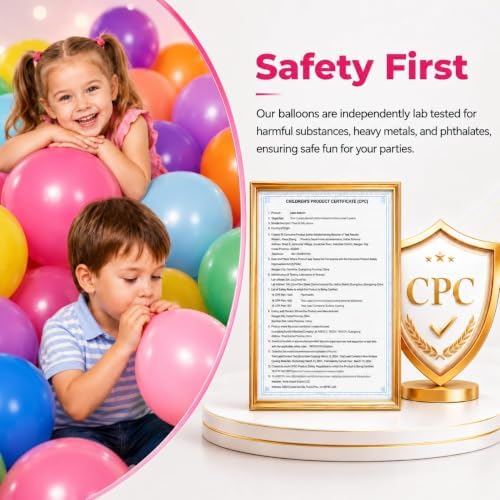Bezente Purple Balloons Latex Round Helium Party Balloons 100 Pack 12 inch - Image 4