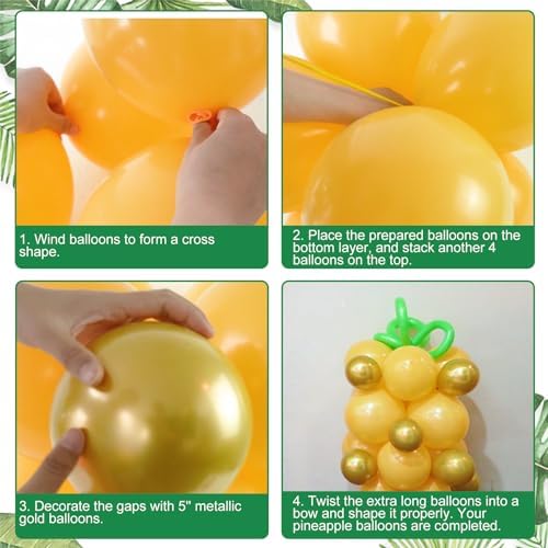 Amandir 165Pcs Tropical Hawaiian Luau Balloon Arch Garland Kit - Image 3
