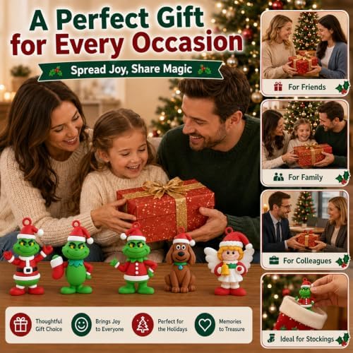 Green Monster Mini Christmas Decorations Figurines (96 Pcs) - Image 7