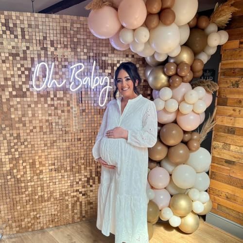 Brown Sand White Neutral Balloons, 50pcs 12 inch Retro Apricot Balloons Brown Sand White Gold Confetti Party Balloons For Birthday Engagement Wedding Anniversary Party Decorations - Image 3