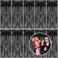 10 Pack Foil Curtain Backdrop Black Metallic Tinsel Foil Fringe Curtains Photo Booth Props for Birthday Wedding Engagement Baby Shower Bachelorette Christmas Holiday Celebration Party by KEJ