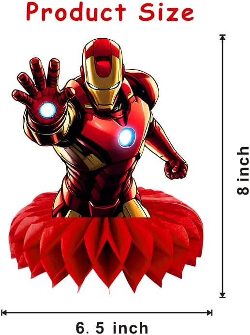 8Pcs Iron Honeycomb Table Centerpiece Man Birthday Party Supplies Table Decorations for Kids Party Decorations - Image 3