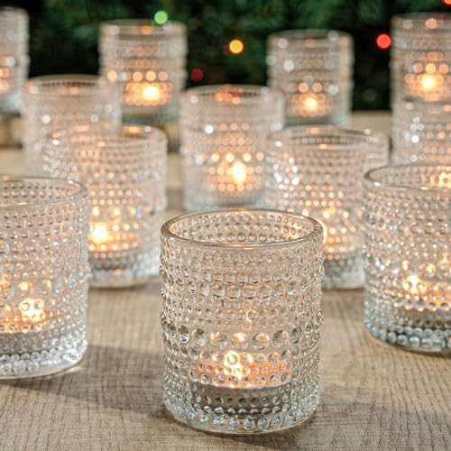 36 Pack Votive Candle Holders, Clear Tealight Candle Holder for Centerpiece by TRIRITE