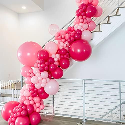 Voircoloria 105pcs Hot Pink Party Latex Balloons, 12inch - Image 6