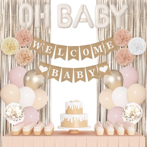 Ouddy Party Champagne Gold Boho Baby Shower Decorations for Boys Girls - Image 2