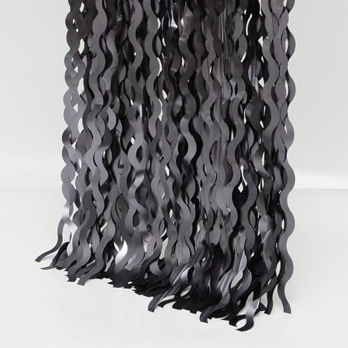 4 Pack Wavy Grey Foil Fringe Curtains Party Decorations - 3.3 ft x 6.6 ft Tinsel Curtain Backdrop for Birthday Bachelorette Wedding Birthday Disco Party Decorations - Image 5