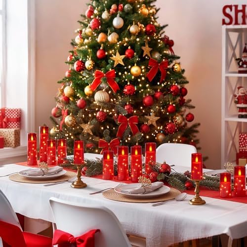 Raycare 9 Pcs Flameless Battery Operated Pillar Candles with Remote Timer - Image 3