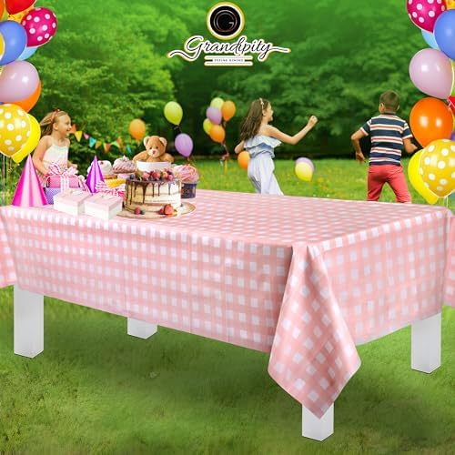 Grandipity Plastic Table Cloth Disposable 12 Pack 54” x 108” Rectangle - Image 6