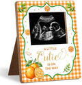 Orange Baby Shower Decor Frame, Tangerine Baby Shower Party Supplies, for Expecting Parents-to-Be Keepsake Gifts, Pregnancy Sonogram Frame Keepsake, Gender Reveal Present by Unknown