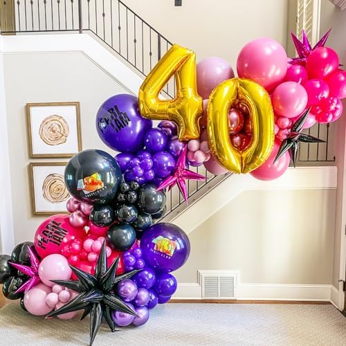Voircoloria 66pcs Dark Purple Deep Purple Latex Party Balloons, 12inch - Image 4
