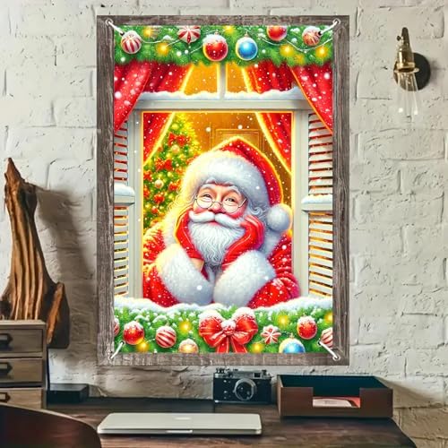 BlissYard Christmas Window Banner 31.5x47 Inch Polyester - Image 2