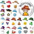Vicenpal 35 Pcs Fall Interchangeable Highland Cow Welcome Sign, White by Vicenpal