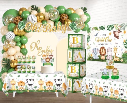 138Pcs Safari Baby Shower Decorations, Jungle Animal Balloon Arch Set - Image 3