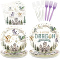 96Pcs Dragon Baby Shower Party Decorations, Serves 24 by Greencian