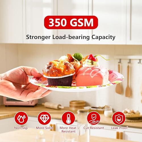 Greencian 96Pcs Strawberry 5th Birthday Party Decorations Serves 24 - Image 4