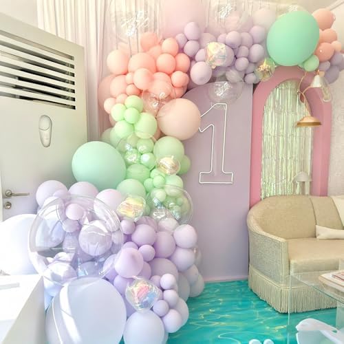 Pastel Balloons Arch Magic Unicorn Iridescent Birthday Party Baby Shower - Image 6