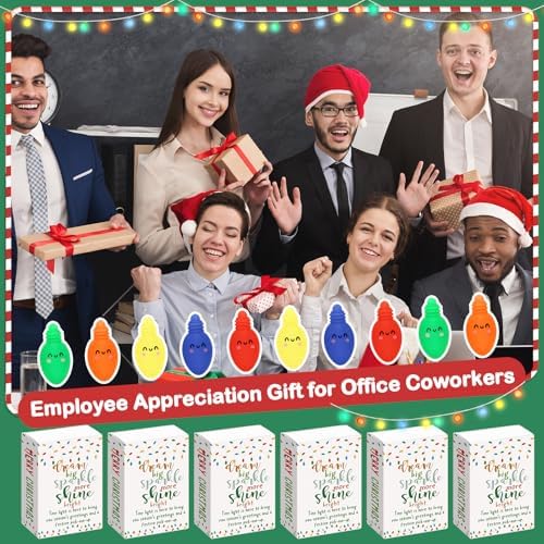 40 Sets Christmas Positive Gifts Light Bulb Party Favors with Boxes - Image 6