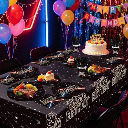 170 Pcs Space Birthday Galaxy Party Supplies for Men Boys, Serves 24 - Image 5