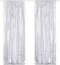 Poise3EHome Sequin Backdrop, 2 Pcs Silver 2ftx8ft Curtains for Party, Wedding, Event, Photography by Poise3EHome