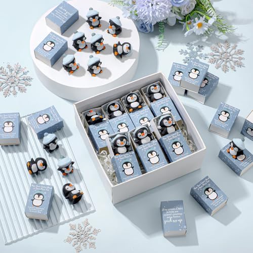 36 Sets Winter Break Gifts Penguin Holiday Party Favors with Boxes - Image 5