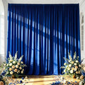 Royal Blue Backdrop Curtain - 10x10FT Back Drop Curtains for Parties Wrinkle-Free Soft Polyester Backdrop Wedding Decoration Photoground Backdrop Stain-Resistant for Back Drop Stand, 2 Panels by HAEFOOPartyDecorations