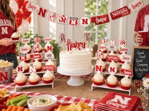 Nebraska Huskers Party Decorations University of Nebraska Graduation 42 Pc - Image 2