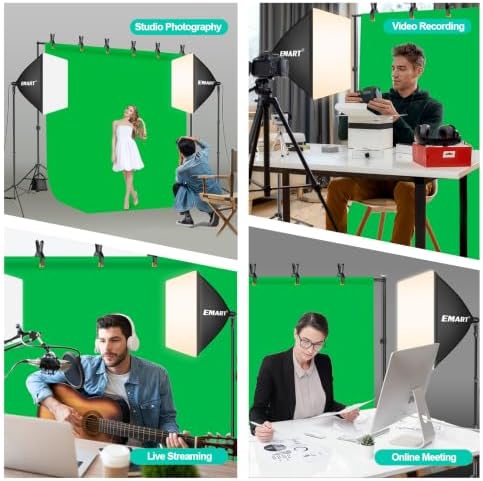 EMART 7 x 10 FT Photography Lighting Kit with 85W LED Bulbs for Portrait - Image 7