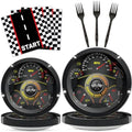96Pcs Race Car Party Plates and Napkins for Baby Shower Birthday Decorations Supplies Racing Themed Paper Dessert Plates Start Your Engines Tableware Set for Kids Boys 24 Guests Party Decorations by CHUNNIN