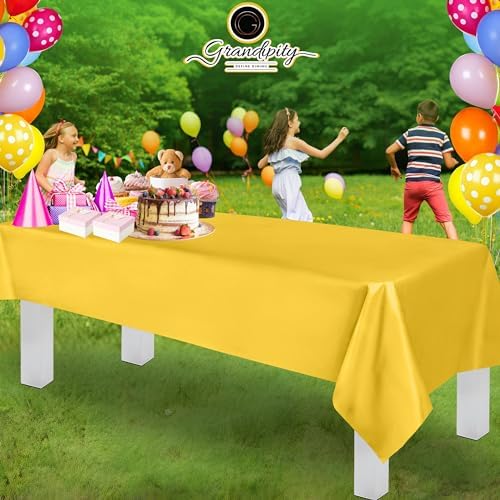 Grandipity Plastic Table Cloth Disposable 12 Pack 54” x 108” Rectangle - Image 6