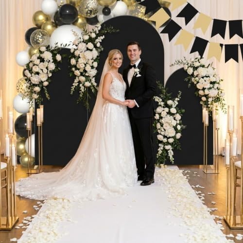 3PCS Metal Arch Backdrop Stand,6+6.6+7.2FT with Covers,Balloon Arch Stand - Image 2
