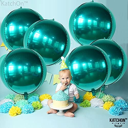 KatchOn Emerald Green Balloons - 22 Inch, Pack of 6 - Image 6