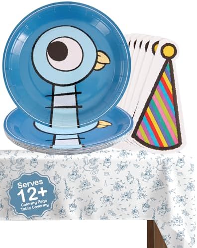 Pigeon Birthday Party Supplies Bird Day Plates Napkins Willems (Tableware) - Image 6