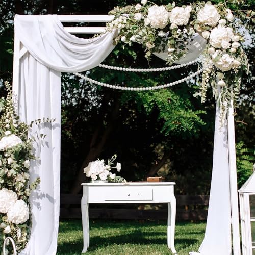 Canlierr 2 Pcs 5.6ft Wedding Giant Pearl Garland Decorations 25mm - Image 4