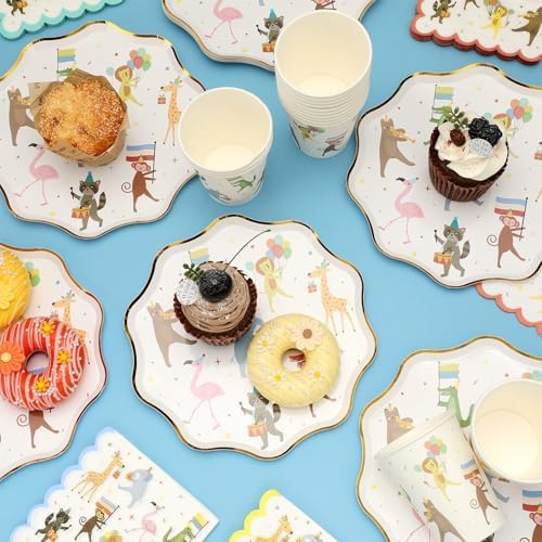 Potchen 150 Pcs Animal Parade Party Supplies Birthday Decorations - Image 4