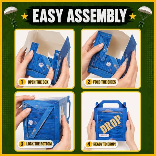 Glittery Garden Game Party Military Supply Loot Drop Box Party Favors. Decoration and Gift Bags, Gaming-Themed Birthday Activities and Party Supplies (12-pack) - Image 6