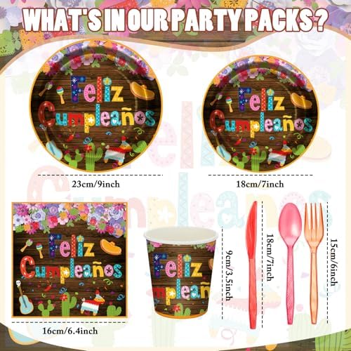 168 Mexican Birthday Party Decorations Set Fiesta Party Supplies - Image 3