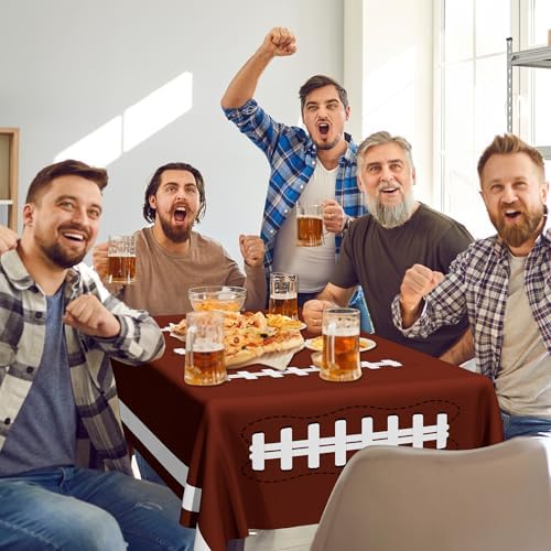 QZYL Football Party Decorations 2026, Disposable Football Tablecloth, 2 PCS Brown Green Decoration Runner, Game Day Theme Table Cloth, Plastic Table Cover for Game Day Touchdown Party Supplies - Image 7