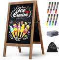 Chezerra A Frame Chalkboard Sign, 40"x20", Brown by Unknown