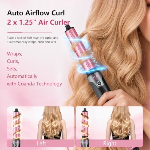7-in-1 Air Styler Auto Wrap Curlers, Hair Dryer Brush w/Diffuser - Image 2