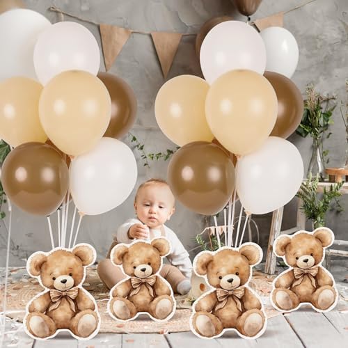 6 Sets Balloon Stand Kit for Table Bear Baby Shower Centerpieces with Balloon Baby Shower Decor for Bear Theme Gender Reveal Birthday Party Table Decorations Supplies - Image 5