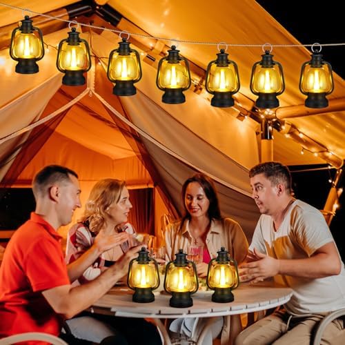 Ferraycle 6 Pcs Mini Lanterns Bulk 6 Inch Black Lamp Table Centerpieces - Image 4