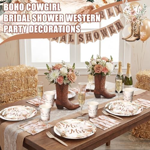 168 Boho Cowgirl Bridal Shower Party Decor Happily Ever After - Image 5