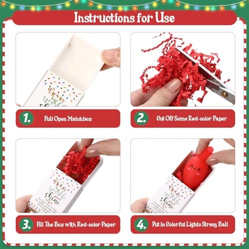 40 Sets Christmas Positive Gifts Light Bulb Party Favors with Boxes - Image 3