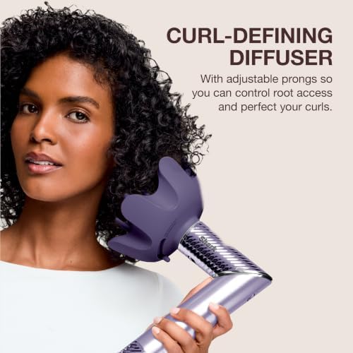 Shark XSKHD8DAPU FlexStyle IonCurl Curl-Defining Diffuser Attachment, Lilac - Image 2