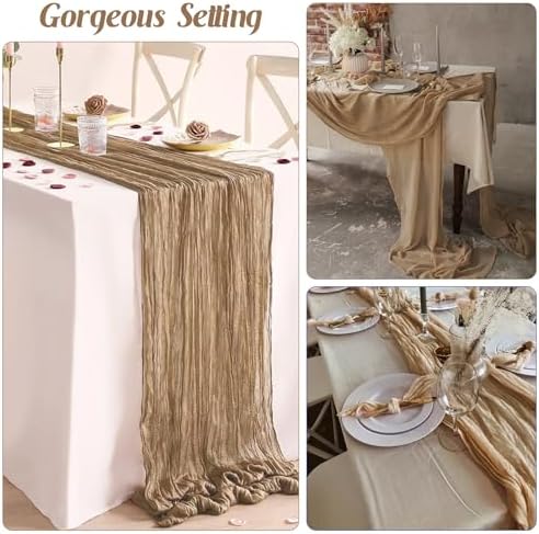 10FT Cheesecloth Table Runner Boho Party Home Decorations - Image 6