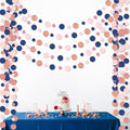 Outus 5 Pieces Blue,Pink,Rose Gold Round Dots Garland Party Hanging Decor by Outus