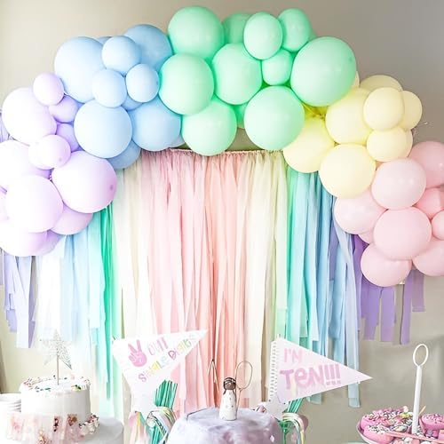 Voircoloria 66pcs Pastel Macaron Latex Party Balloons, 12inch - Image 5